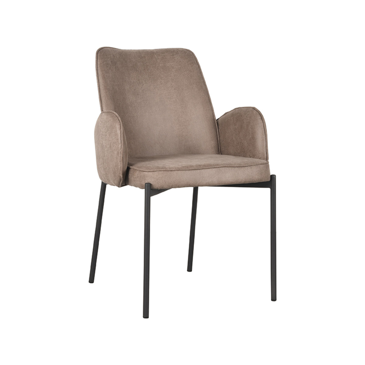 LABEL51 Eetkamerstoel Joni - Taupe - Microfiber van LABEL51 - laagste prijs offerte van PureWonen
