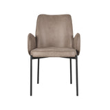 LABEL51 Eetkamerstoel Joni - Taupe - Microfiber van LABEL51 - laagste prijs offerte van PureWonen