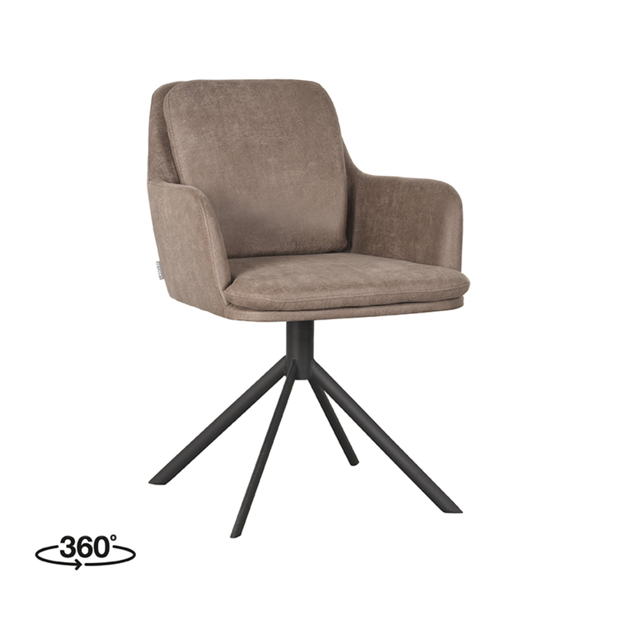 LABEL51 Eetkamerstoel Joy - Taupe - Micro Suede van LABEL51 – Luxe comfort op maat van PureWonen. Vraag naar de beste prijs.