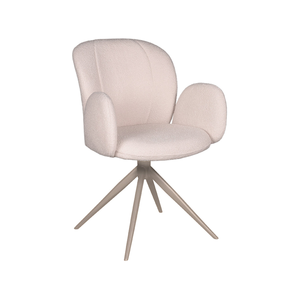 LABEL51 Eetkamerstoel Kimball - Naturel - Boucle van LABEL51 - laagste prijs offerte van PureWonen