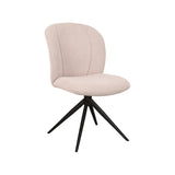 LABEL51 Eetkamerstoel Kimo - Naturel - Boucle - Zwart Onderstel van LABEL51 – Luxe comfort op maat van PureWonen. Vraag naar de beste prijs.