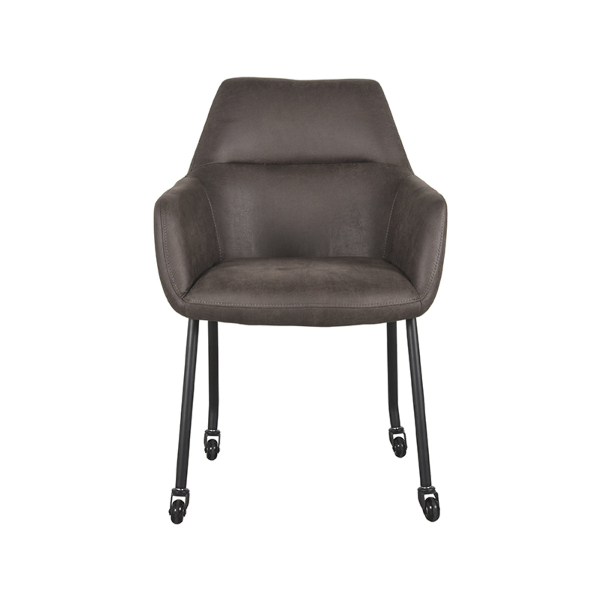 LABEL51 Eetkamerstoel Lenny - Antraciet - Microfiber van LABEL51 - laagste prijs offerte van PureWonen