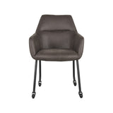 LABEL51 Eetkamerstoel Lenny - Antraciet - Microfiber van LABEL51 - laagste prijs offerte van PureWonen