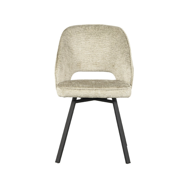 LABEL51 Eetkamerstoel Lewis - Beige - Fluweel van LABEL51 – Luxe comfort op maat van PureWonen. Vraag naar de beste prijs.
