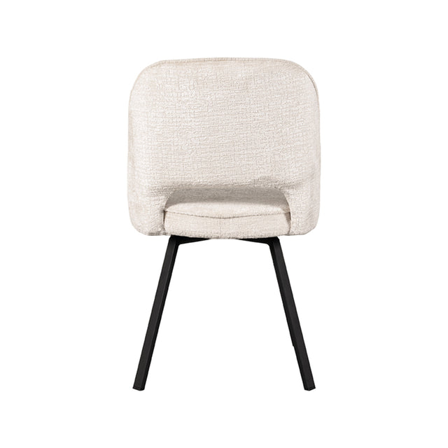 LABEL51 Eetkamerstoel Lewis - Crème - Fluweel van LABEL51 – Luxe comfort op maat van PureWonen. Vraag naar de beste prijs.