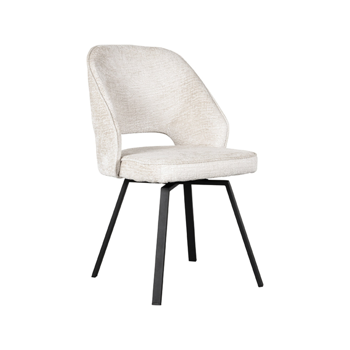 LABEL51 Eetkamerstoel Lewis - Crème - Fluweel van LABEL51 – Luxe comfort op maat van PureWonen. Vraag naar de beste prijs.