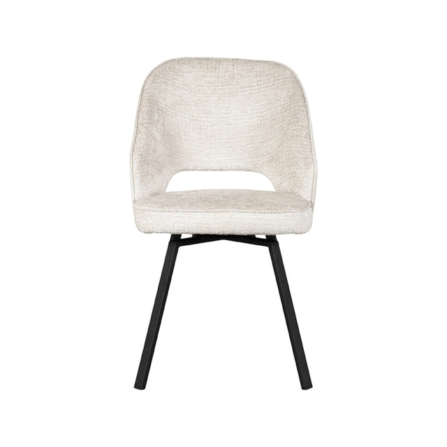 LABEL51 Eetkamerstoel Lewis - Crème - Fluweel van LABEL51 – Luxe comfort op maat van PureWonen. Vraag naar de beste prijs.