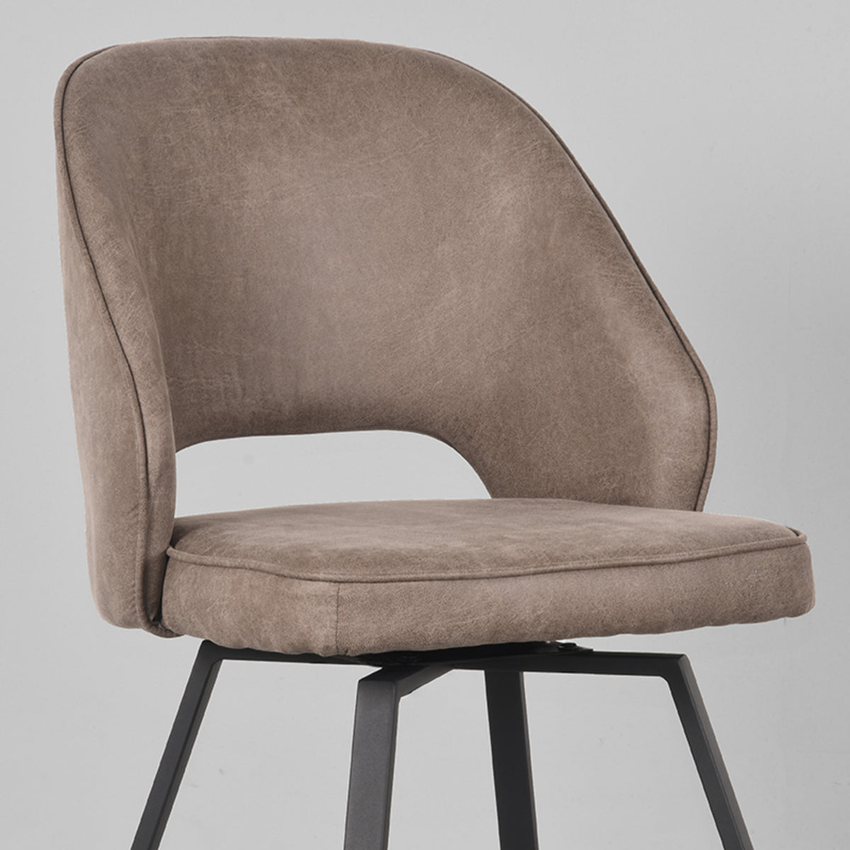 LABEL51 Eetkamerstoel Lewis - Taupe - Microfiber van LABEL51 - laagste prijs offerte van PureWonen