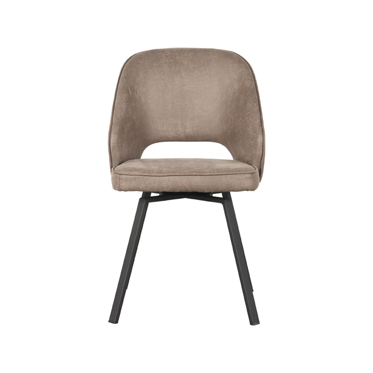 LABEL51 Eetkamerstoel Lewis - Taupe - Microfiber van LABEL51 - laagste prijs offerte van PureWonen