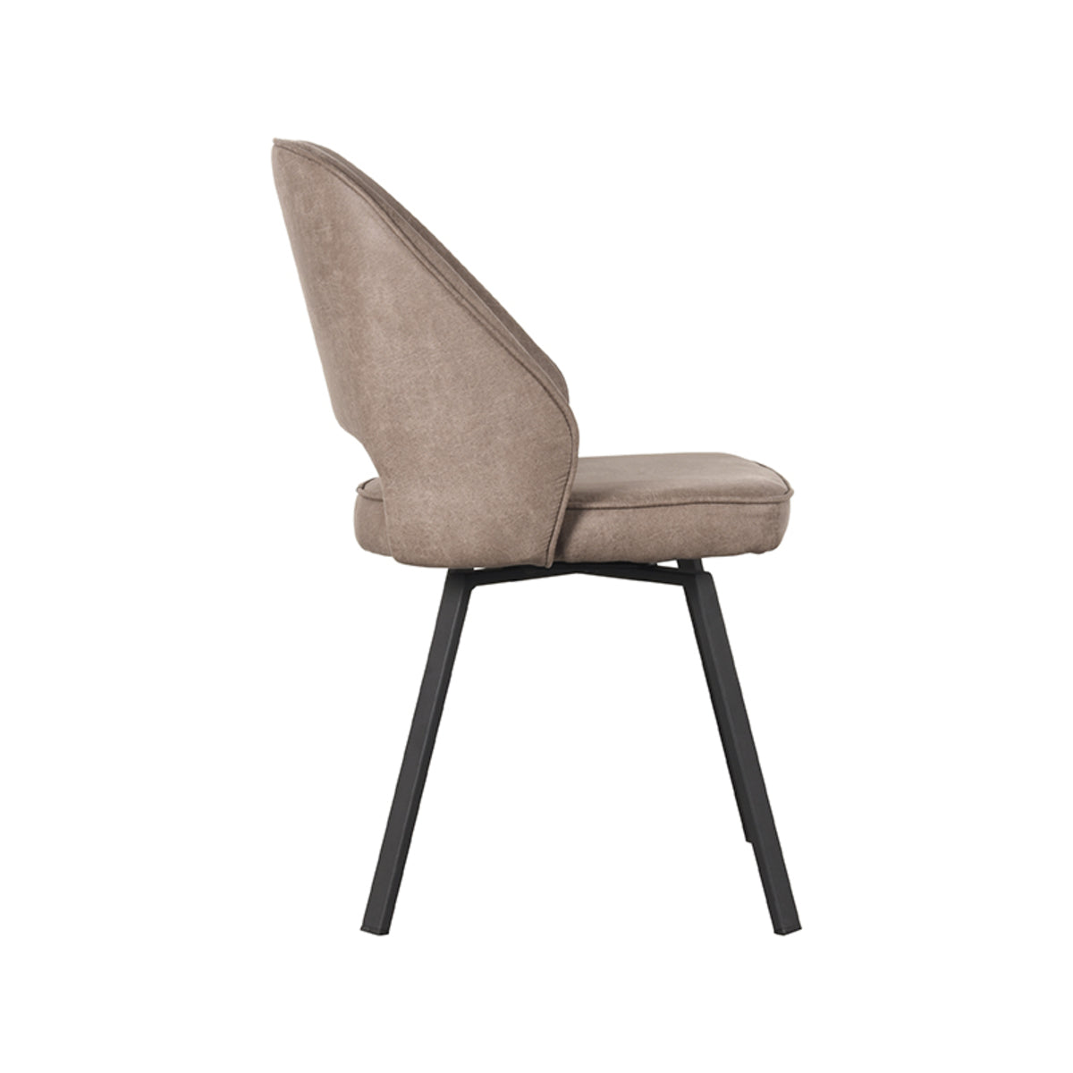 LABEL51 Eetkamerstoel Lewis - Taupe - Microfiber van LABEL51 - laagste prijs offerte van PureWonen