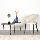 LABEL51 Eetkamerstoel Logan - Crème - Fluweel van LABEL51 – Luxe comfort op maat van PureWonen. Vraag naar de beste prijs.