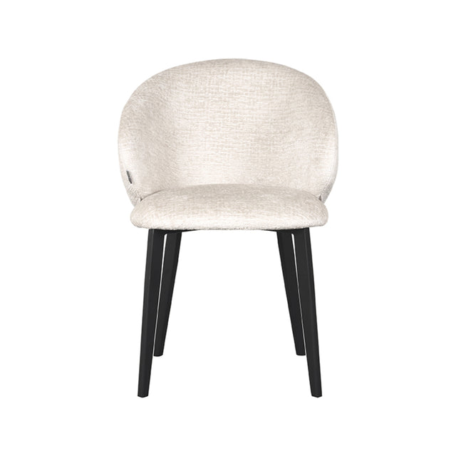 LABEL51 Eetkamerstoel Logan - Crème - Fluweel van LABEL51 – Luxe comfort op maat van PureWonen. Vraag naar de beste prijs.