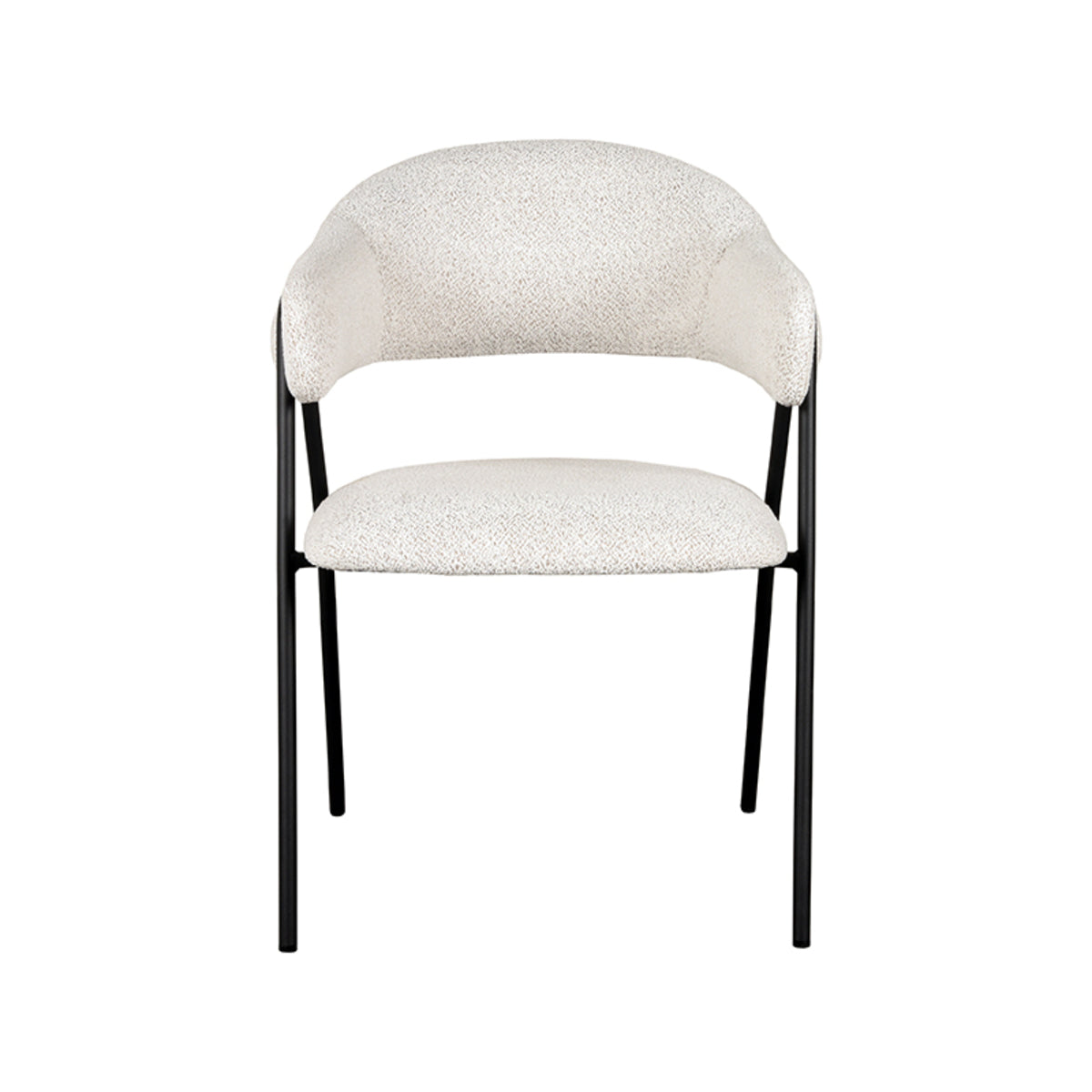LABEL51 Eetkamerstoel Lowen - Wit - Boucle van LABEL51 – Luxe comfort op maat van PureWonen. Vraag naar de beste prijs.