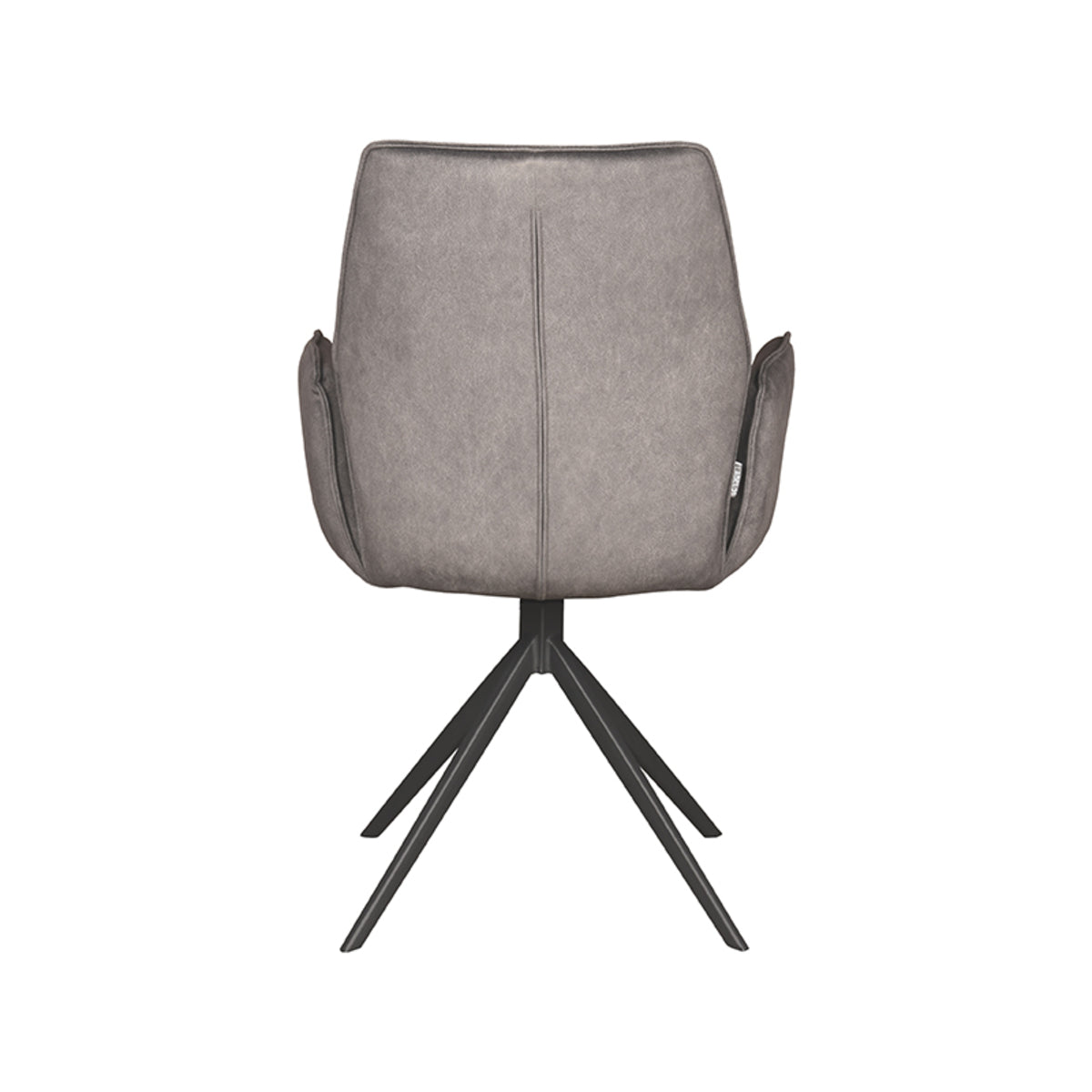 LABEL51 Eetkamerstoel Mellow - Antraciet - Cosmo - Zwart Onderstel van LABEL51 – Luxe comfort op maat van PureWonen. Vraag naar de beste prijs.