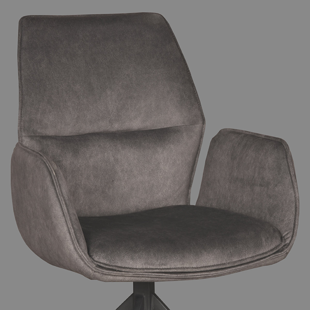 LABEL51 Eetkamerstoel Mellow - Antraciet - Cosmo - Zwart Onderstel van LABEL51 – Luxe comfort op maat van PureWonen. Vraag naar de beste prijs.