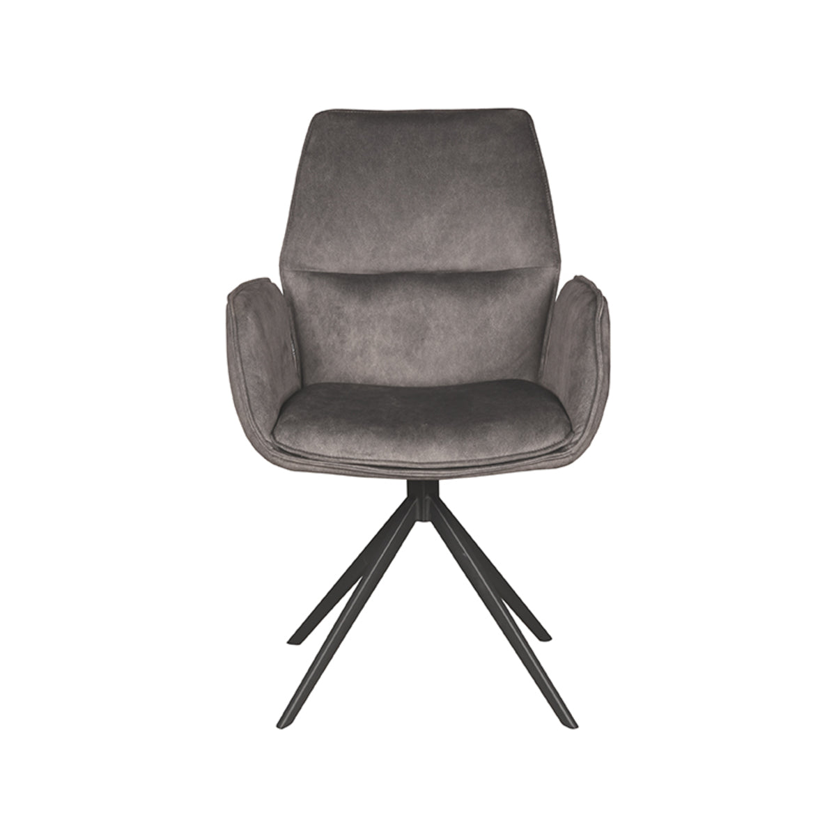 LABEL51 Eetkamerstoel Mellow - Antraciet - Cosmo - Zwart Onderstel van LABEL51 – Luxe comfort op maat van PureWonen. Vraag naar de beste prijs.