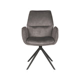 LABEL51 Eetkamerstoel Mellow - Antraciet - Cosmo - Zwart Onderstel van LABEL51 – Luxe comfort op maat van PureWonen. Vraag naar de beste prijs.