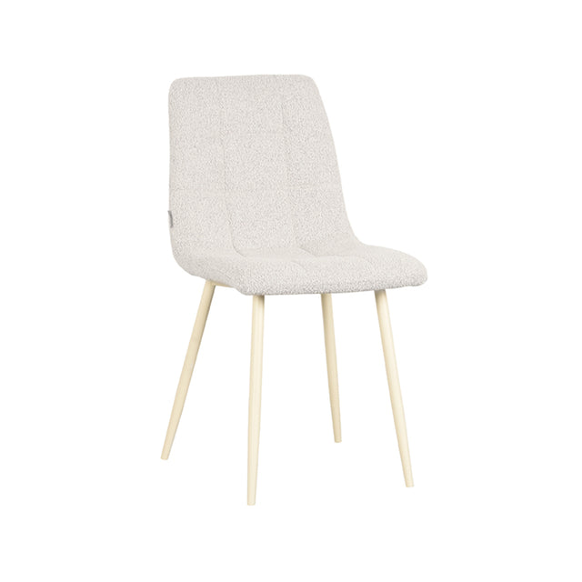 LABEL51 Eetkamerstoel Nino - Wit - Boucle van LABEL51 - laagste prijs offerte van PureWonen