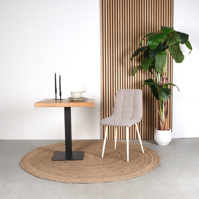 LABEL51 Eetkamerstoel Nino - Naturel - Boucle van LABEL51 - laagste prijs offerte van PureWonen