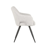 LABEL51 Eetkamerstoel Noud - Wit - Boucle van LABEL51 – Luxe comfort op maat van PureWonen. Vraag naar de beste prijs.