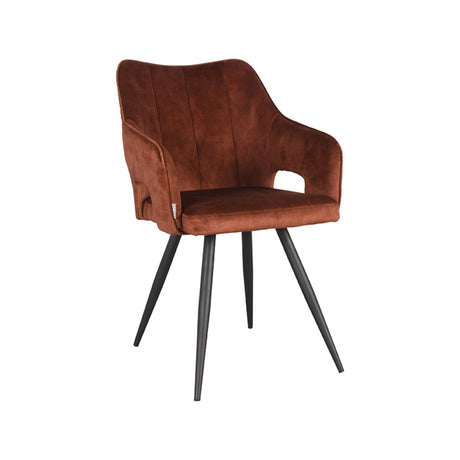 LABEL51 Eetkamerstoel Noud - Rust - Velours van LABEL51 – Luxe comfort op maat van PureWonen. Vraag naar de beste prijs.