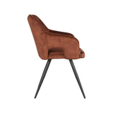 LABEL51 Eetkamerstoel Noud - Rust - Velours van LABEL51 – Luxe comfort op maat van PureWonen. Vraag naar de beste prijs.