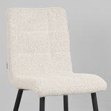 LABEL51 Eetkamerstoel Sam - Wit - Boucle van LABEL51 – Luxe comfort op maat van PureWonen. Vraag naar de beste prijs.