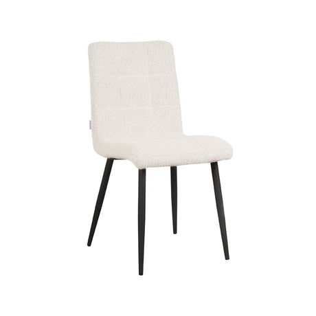 LABEL51 Eetkamerstoel Sam - Wit - Boucle van LABEL51 – Luxe comfort op maat van PureWonen. Vraag naar de beste prijs.