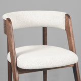 LABEL51 Eetkamerstoel Sasha - Wit - Boucle van LABEL51 – Luxe comfort op maat van PureWonen. Vraag naar de beste prijs.