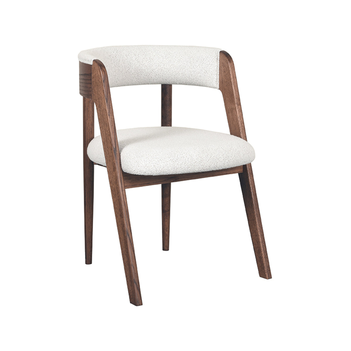 LABEL51 Eetkamerstoel Sasha - Wit - Boucle van LABEL51 – Luxe comfort op maat van PureWonen. Vraag naar de beste prijs.