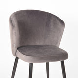 LABEL51 Eetkamerstoel Wave - Grijs - Fluweel van LABEL51 – Luxe comfort op maat van PureWonen. Vraag naar de beste prijs.