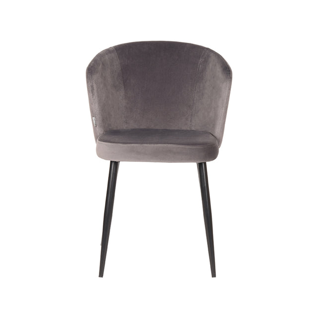 LABEL51 Eetkamerstoel Wave - Grijs - Fluweel van LABEL51 – Luxe comfort op maat van PureWonen. Vraag naar de beste prijs.