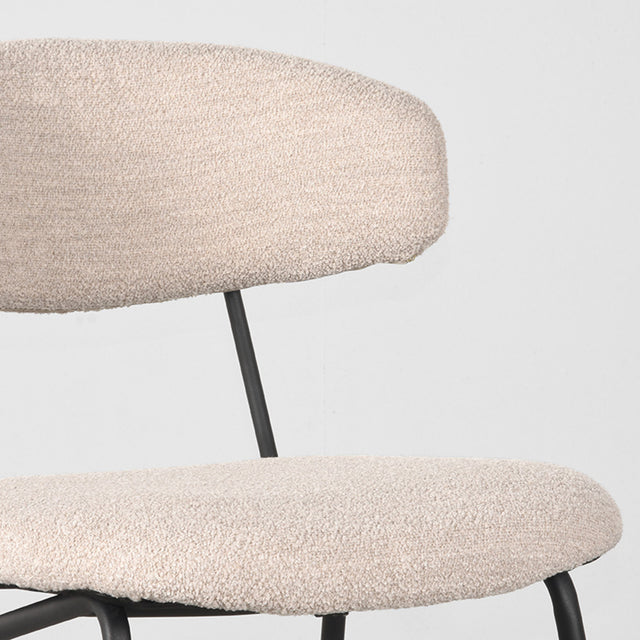 LABEL51 Eetkamerstoel Zack - Naturel - Boucle van LABEL51 - laagste prijs offerte van PureWonen