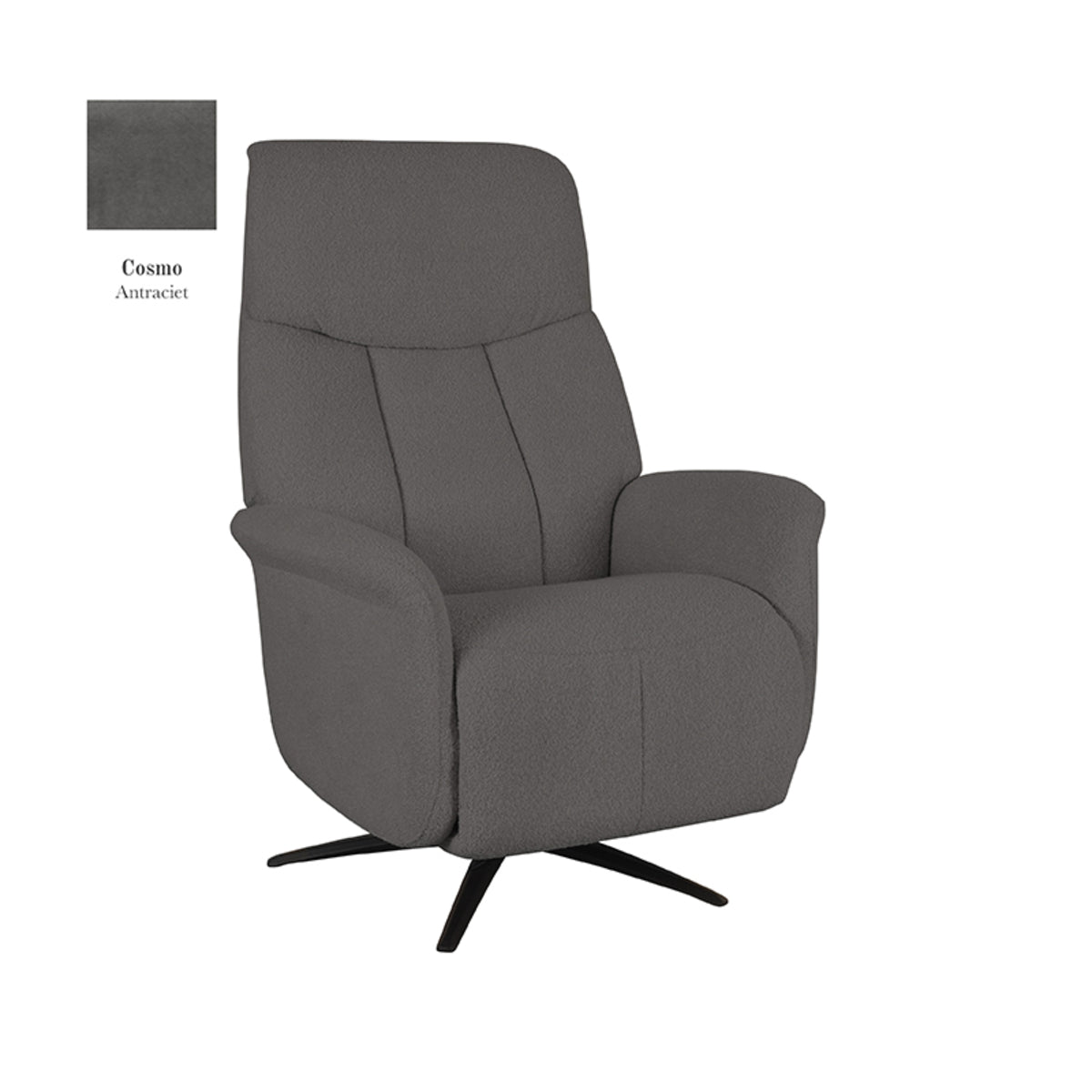 LABEL51 Fauteuil Oslo - Antraciet - Cosmo van LABEL51 – Luxe comfort op maat van PureWonen. Vraag naar de beste prijs.
