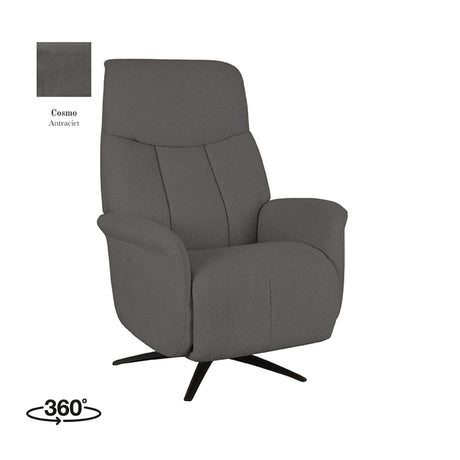 LABEL51 Fauteuil Oslo - Antraciet - Cosmo van LABEL51 – Luxe comfort op maat van PureWonen. Vraag naar de beste prijs.