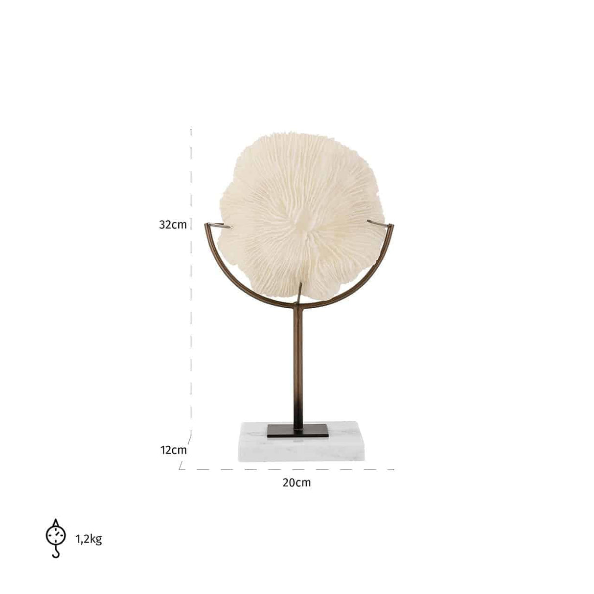 Faux koraal Jada op standaard (White) van Richmond Interiors – Luxe comfort op maat van PureWonen. Vraag naar de beste prijs.