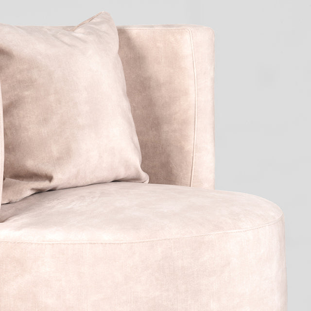 LABEL51 Fauteuil Evy - Naturel - Velours - 65 cm van LABEL51 – Luxe comfort op maat van PureWonen. Vraag naar de beste prijs.