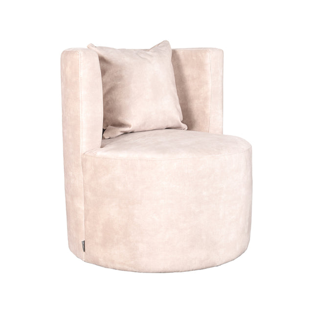LABEL51 Fauteuil Evy - Naturel - Velours - 65 cm van LABEL51 – Luxe comfort op maat van PureWonen. Vraag naar de beste prijs.
