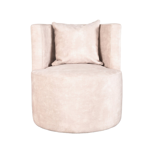 LABEL51 Fauteuil Evy - Naturel - Velours - 65 cm van LABEL51 – Luxe comfort op maat van PureWonen. Vraag naar de beste prijs.