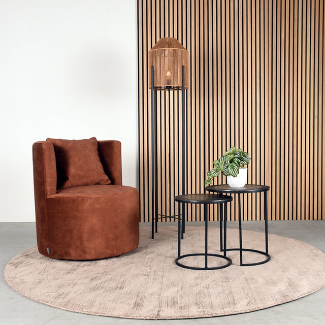 LABEL51 Fauteuil Evy - Rust - Velours - 65 cm van LABEL51 - laagste prijs offerte van PureWonen