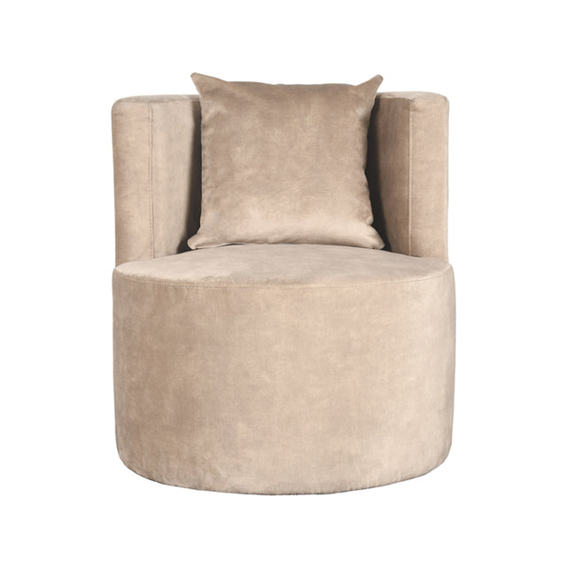 LABEL51 Fauteuil Evy - Zand - Velours - 65 cm van LABEL51 – Luxe comfort op maat van PureWonen. Vraag naar de beste prijs.