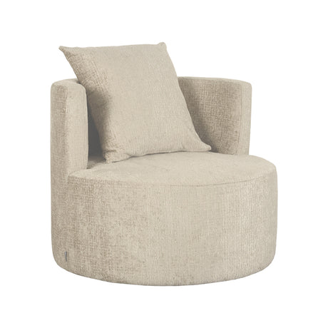 LABEL51 Fauteuil Evy - Beige - Fluweel - 90 cm van LABEL51 – Luxe comfort op maat van PureWonen. Vraag naar de beste prijs.
