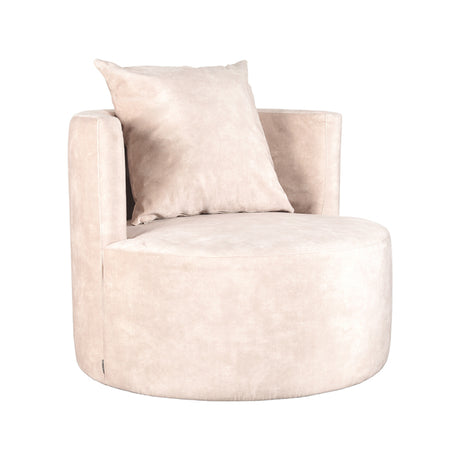 LABEL51 Fauteuil Evy - Naturel - Velours - 90 cm van LABEL51 – Luxe comfort op maat van PureWonen. Vraag naar de beste prijs.