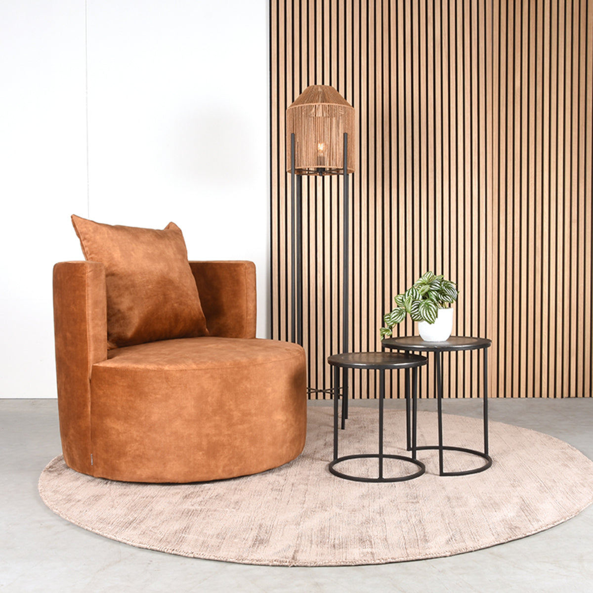 LABEL51 Fauteuil Evy - Oker - Velours - 90 cm van LABEL51 – Luxe comfort op maat van PureWonen. Vraag naar de beste prijs.