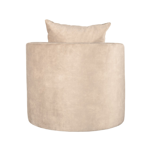 LABEL51 Fauteuil Evy - Zand - Velours - 90 cm van LABEL51 – Luxe comfort op maat van PureWonen. Vraag naar de beste prijs.