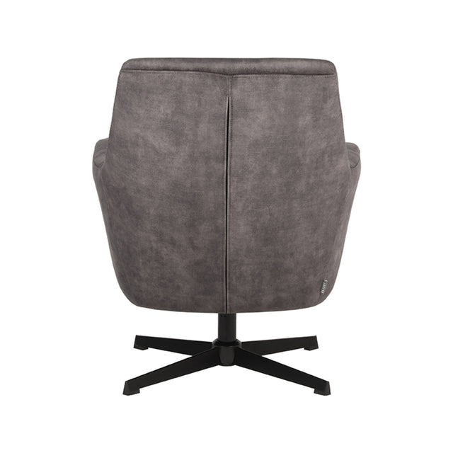 LABEL51 Fauteuil Toby - Antraciet - Velours van LABEL51 – Luxe comfort op maat van PureWonen. Vraag naar de beste prijs.