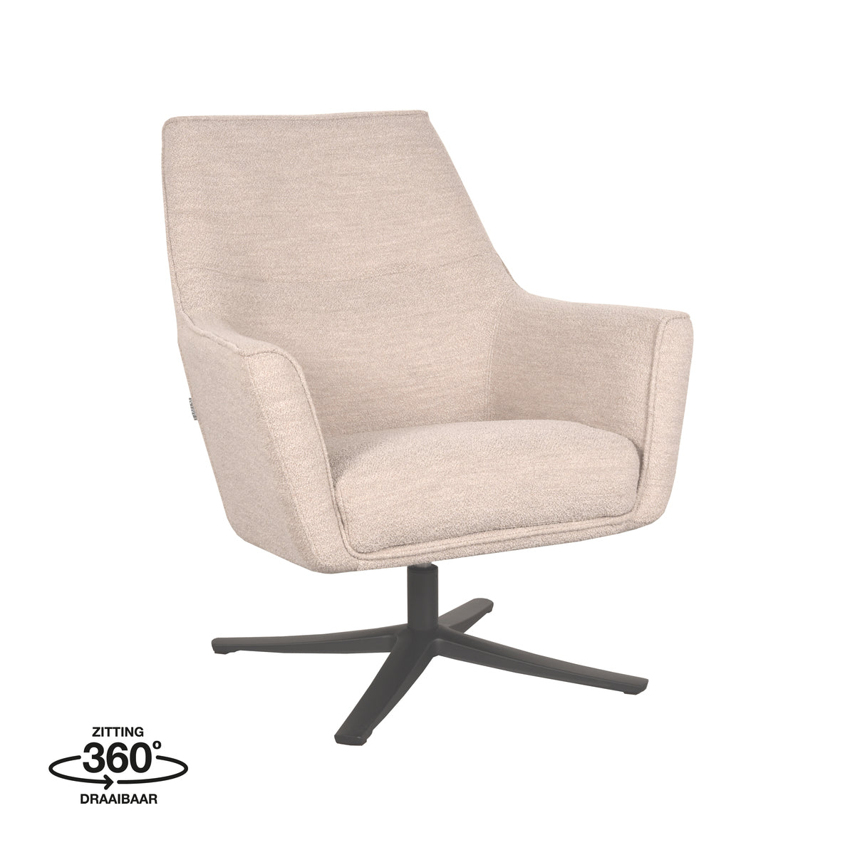 LABEL51 Fauteuil Tod - Naturel - Boucle van LABEL51 – Luxe comfort op maat van PureWonen. Vraag naar de beste prijs.