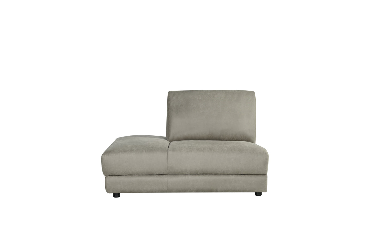 LABEL51 Bank Tivoli - Taupe - Micro Suede - Ottomane Links Voorstaand van LABEL51 – Luxe comfort op maat van PureWonen. Vraag naar de beste prijs.