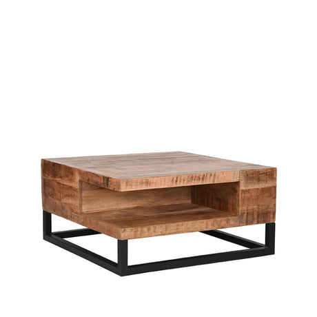 LABEL51 Salontafel Cube - Rough - Mangohout - 80 cm van LABEL51 – Luxe comfort op maat van PureWonen. Vraag naar de beste prijs.