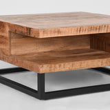 LABEL51 Salontafel Cube - Rough - Mangohout - 80 cm van LABEL51 – Luxe comfort op maat van PureWonen. Vraag naar de beste prijs.